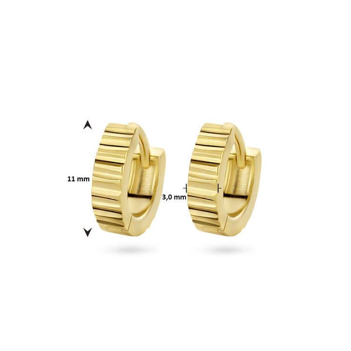 Verguld Zilveren Klapoorringen – 11 mm