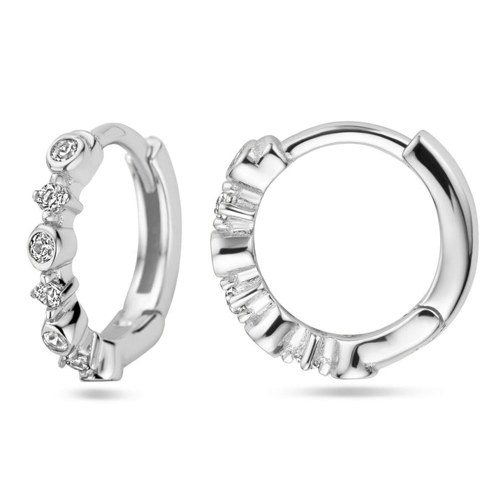 drop earrings zirconia silver rhodium plated