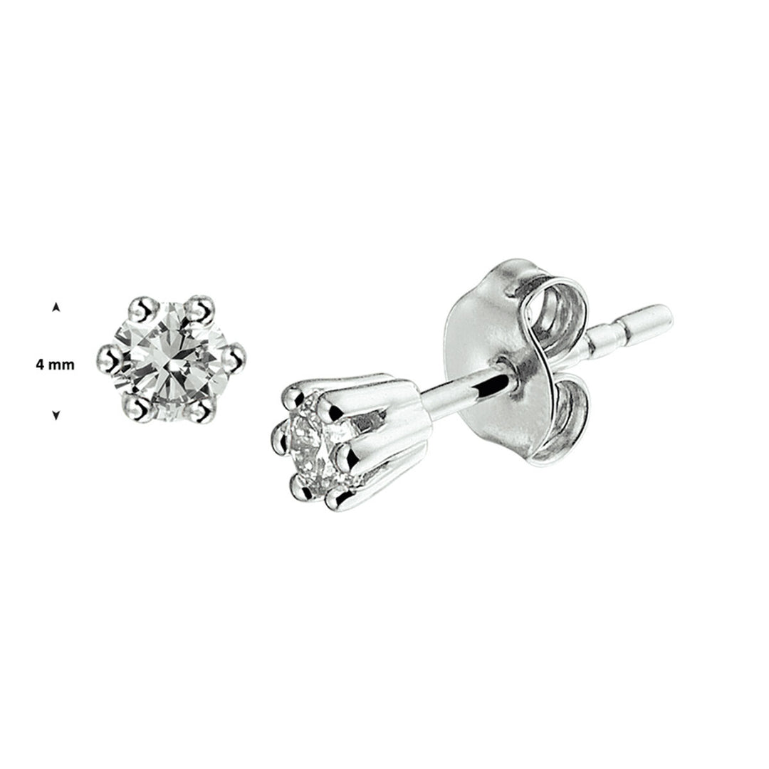 ear studs diamond 0.20ct (2x0.10ct) h si 14K white gold
