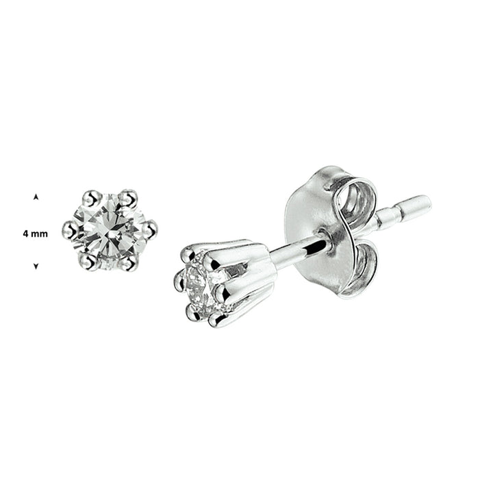 ear studs diamond 0.20ct (2x0.10ct) h si 14K white gold