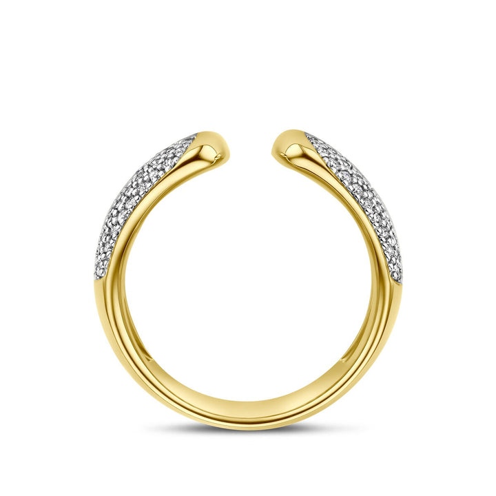 14k geelgouden ring met diamant