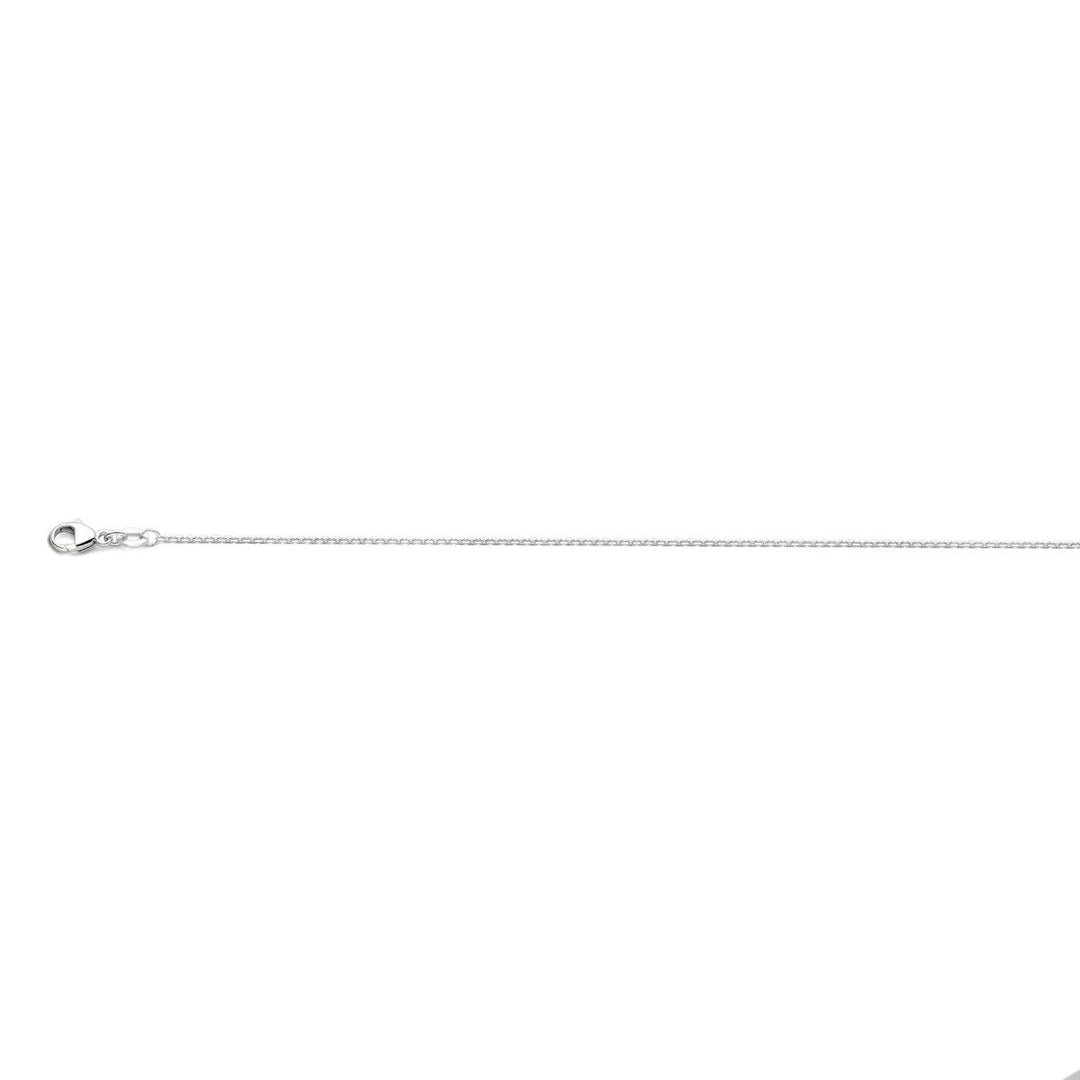 necklace anchor diamond-plated 1.1 mm 41 - 43 - 45 cm 18K white gold