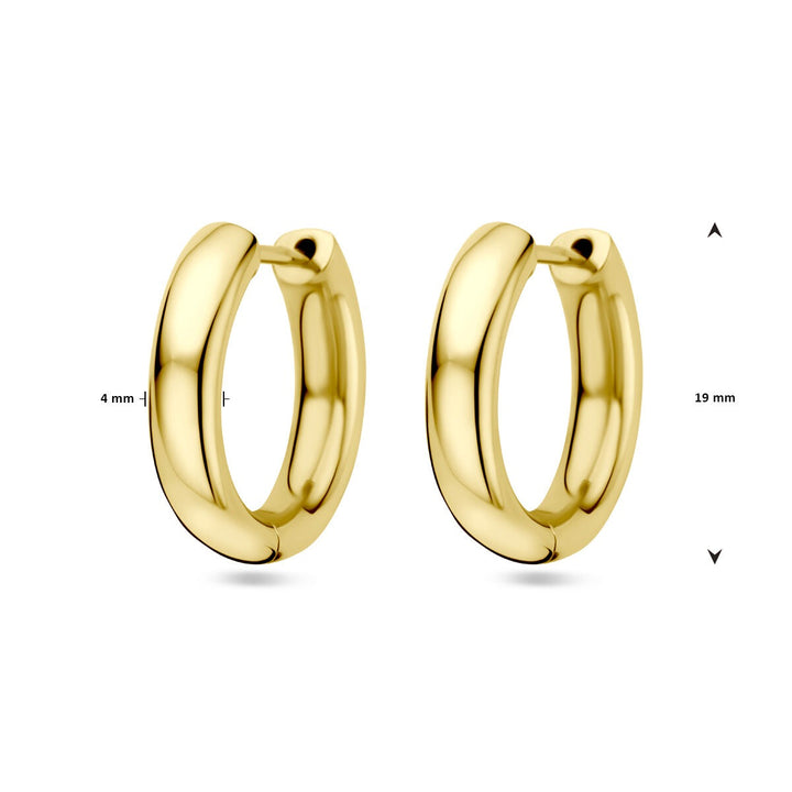14k gouden dames klapoorringen – 19 mm