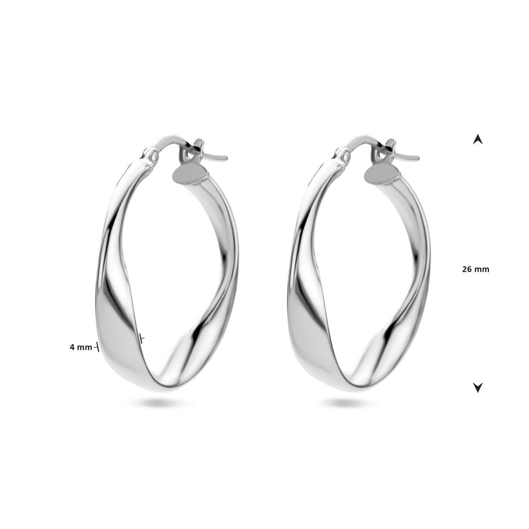 earrings silver rhodium plated