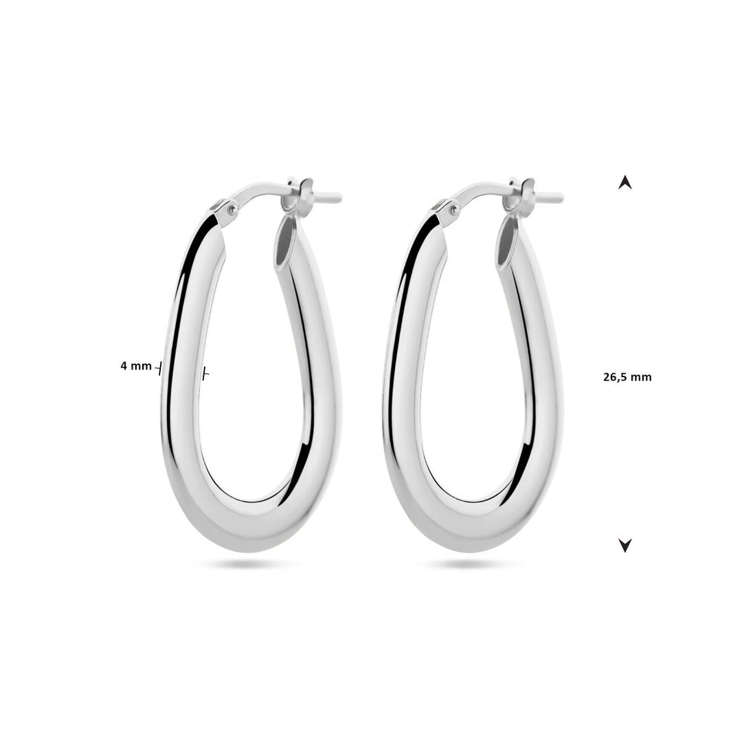 earrings silver rhodium plated