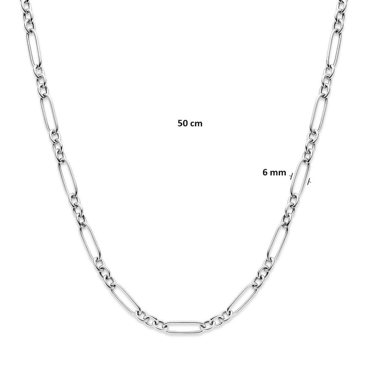 Zilveren anker collier – gerhodineerd 925 zilver