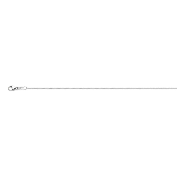 necklace gourmette 4-sided cut 1.0 mm 41 - 43 - 45 cm 18K white gold