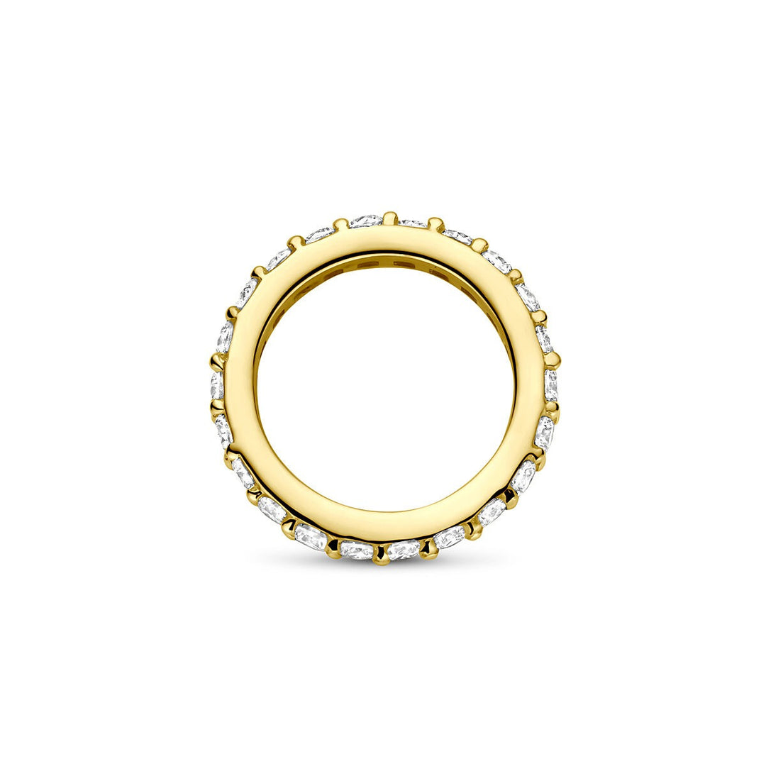 14k Geelgouden hanger met lab grown diamant 0.21ct h si 10,5 mm