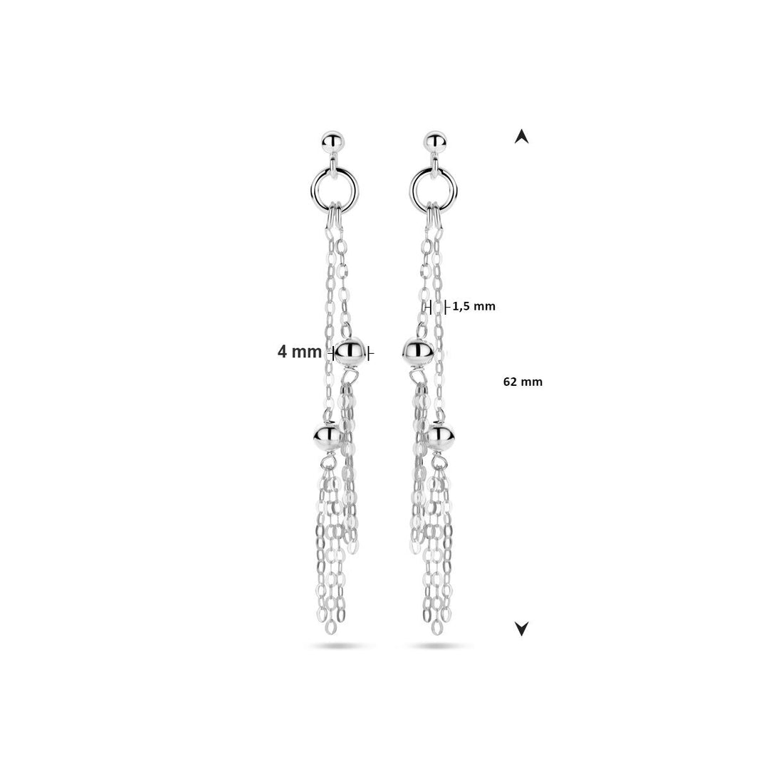 silver rhodium plated earrings