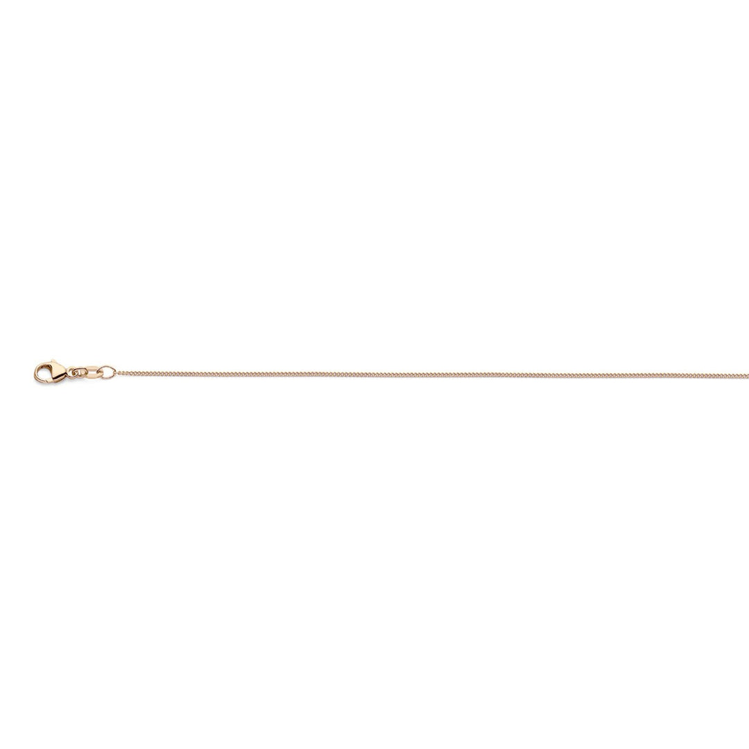 necklace gourmette 4-sided cut 1.0 mm 41 - 43 - 45 cm 18K rose gold