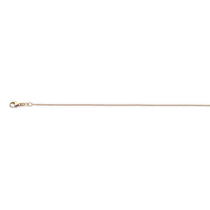 necklace gourmette 4-sided cut 1.0 mm 41 - 43 - 45 cm 18K rose gold
