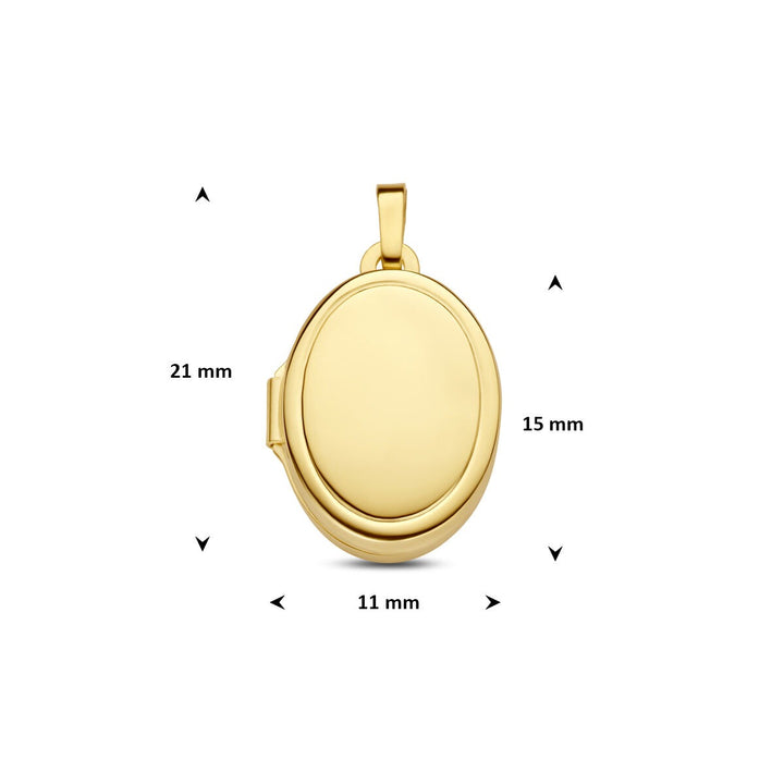 9k geelgouden medaillon ovaal