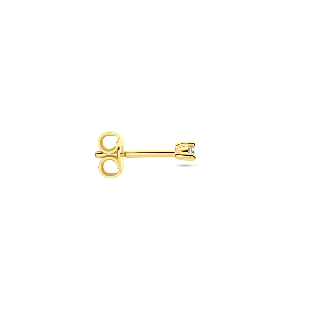 ear stud diamond 0.02ct h p1 per piece 14K yellow gold
