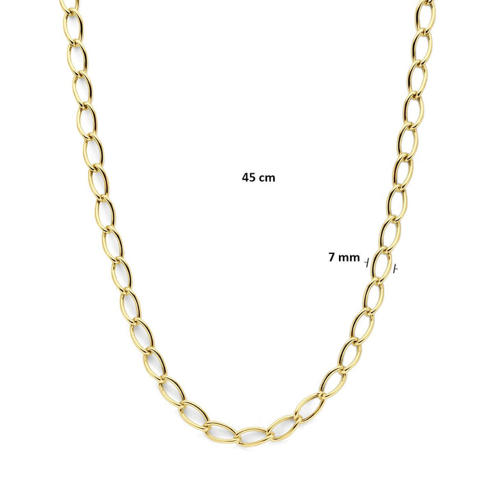 14k geelgouden anker collier dames