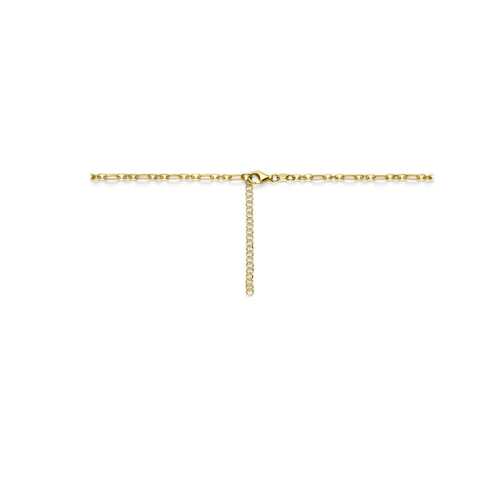 necklace balls, pearls and pink jade 42 + 5 cm 3 micron silver gold plated (yellow)