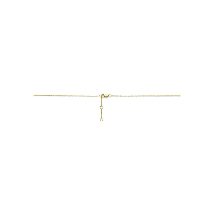 14k geelgouden collier met hartje en diamant – symbool van liefde