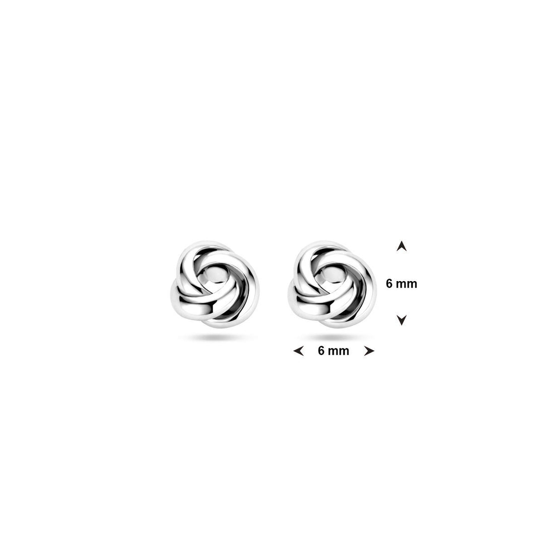 Zilveren dames oorknoppen – gerhodineerd 6 mm