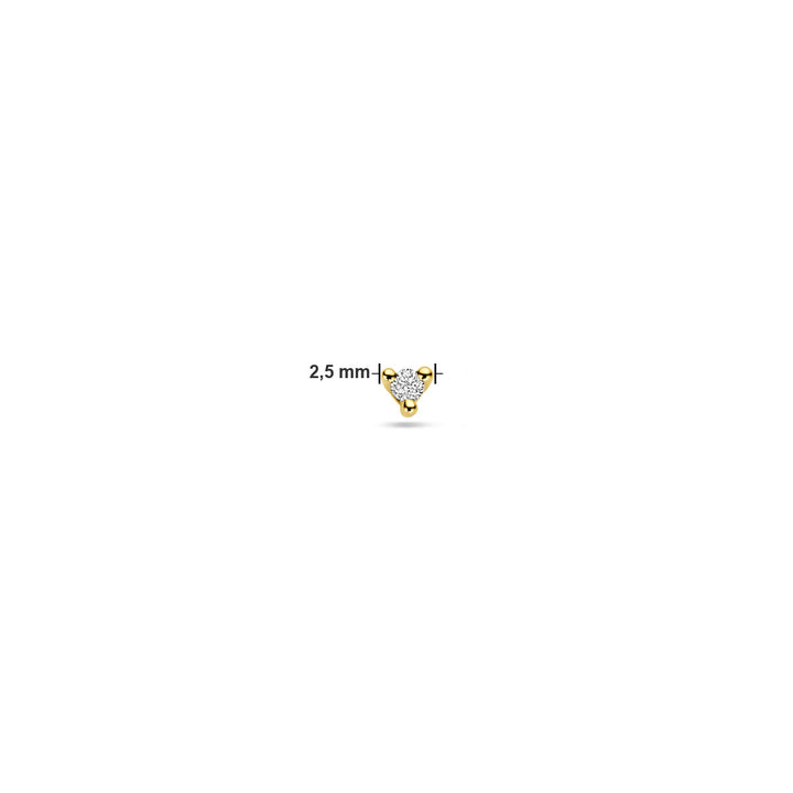 ear stud diamond 0.02ct h p1 per piece 14K yellow gold