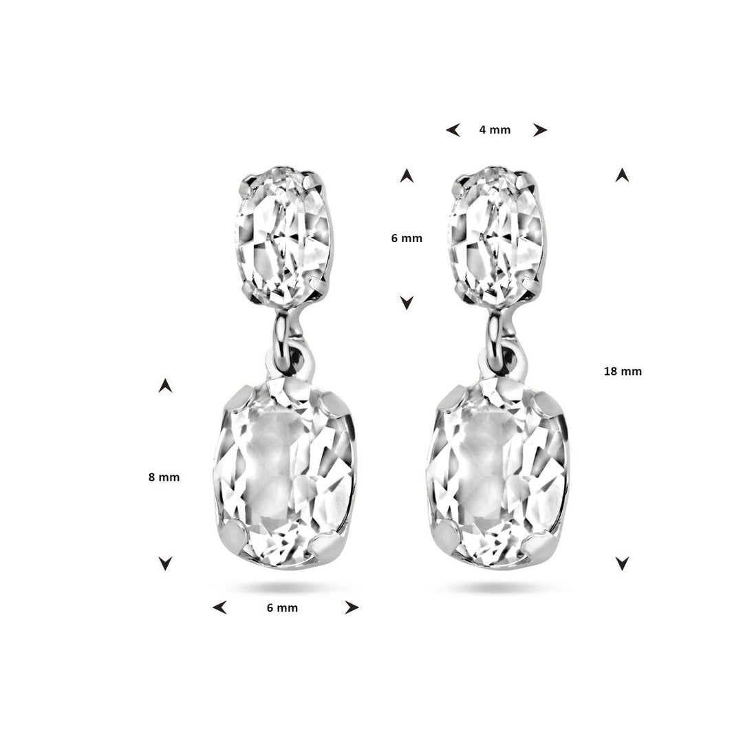 Swarovski silver rhodium plated earrings