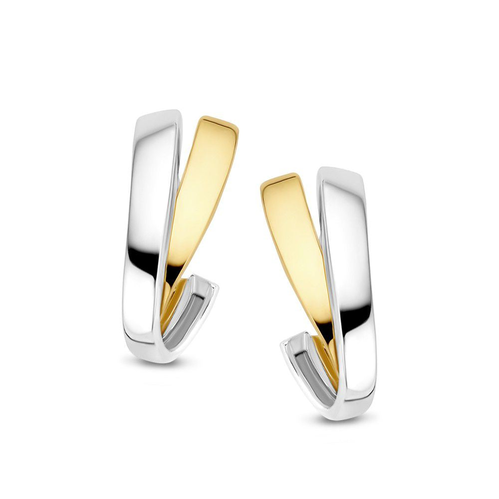 14 Karaat Gouden Ring voor Dames – Geel/Wit Gouden Ring Zonder Steen