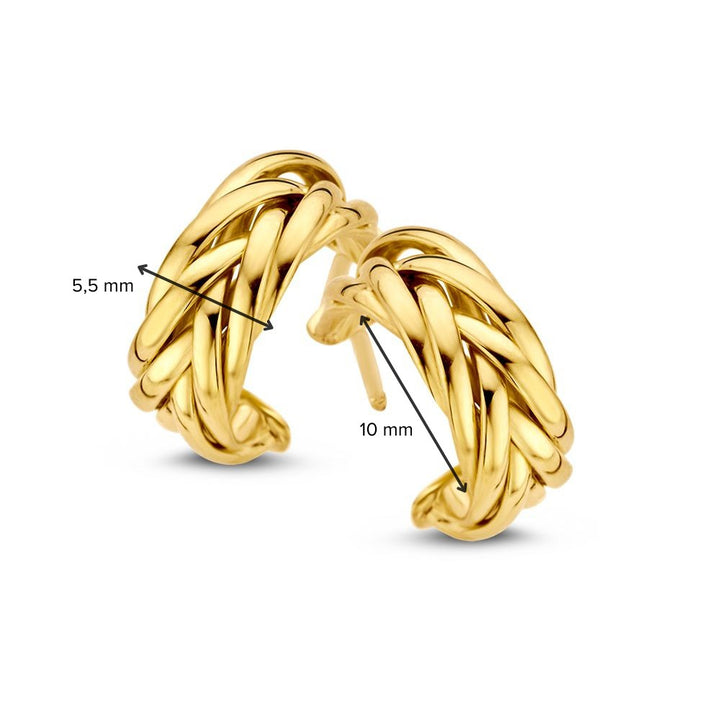 Geelgouden Oorstekers 14K 10mm – Subtiele Elegantie
