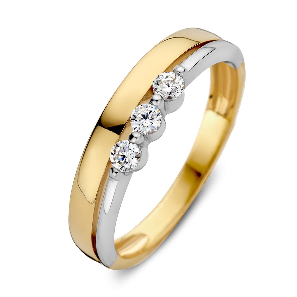 Ring bicolor zirkonia
