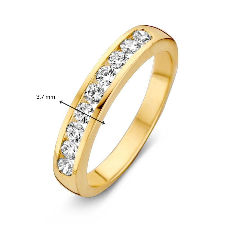 Ring geelgoud zirkonia