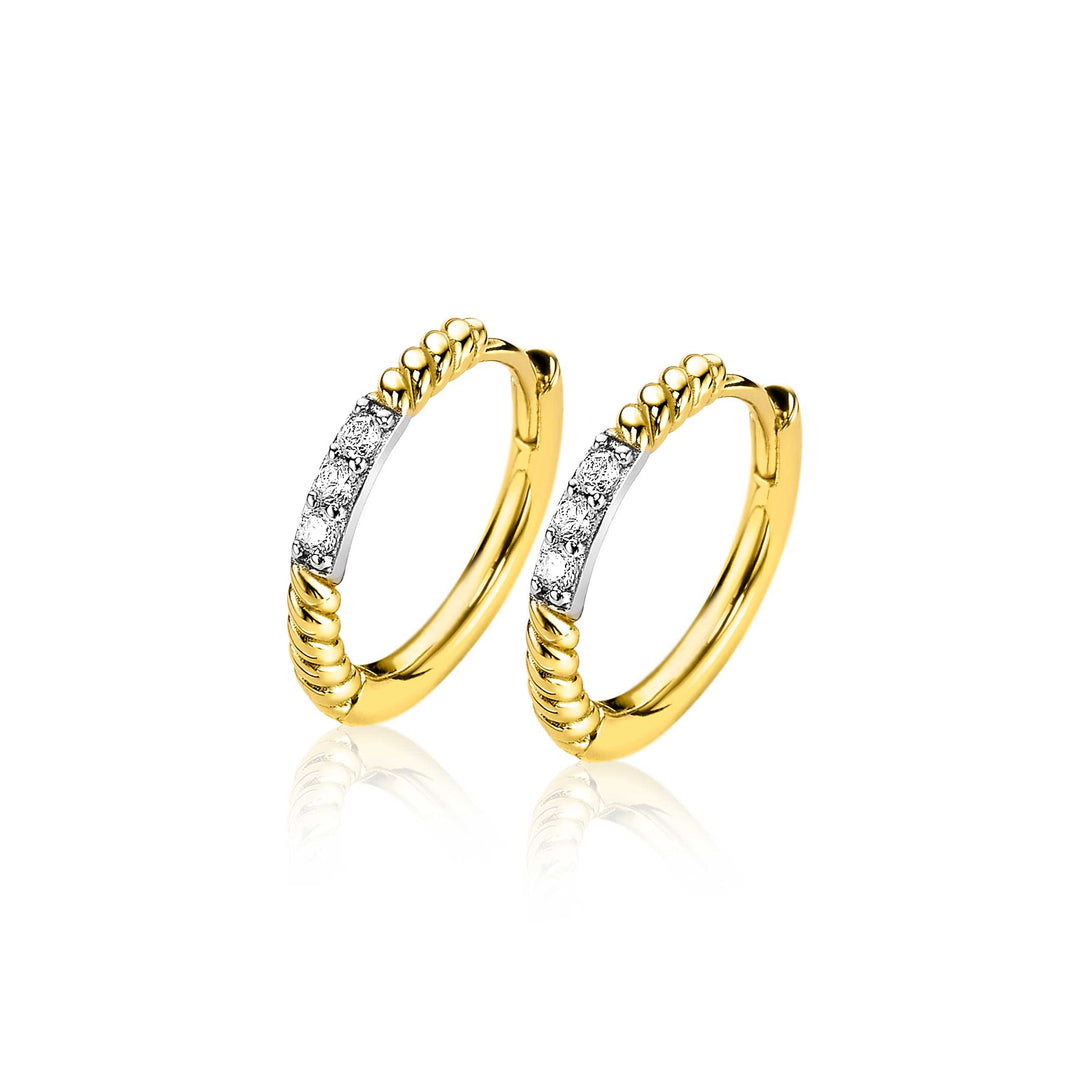 Zinzi Earrings Gold Plated Zio2128 Y