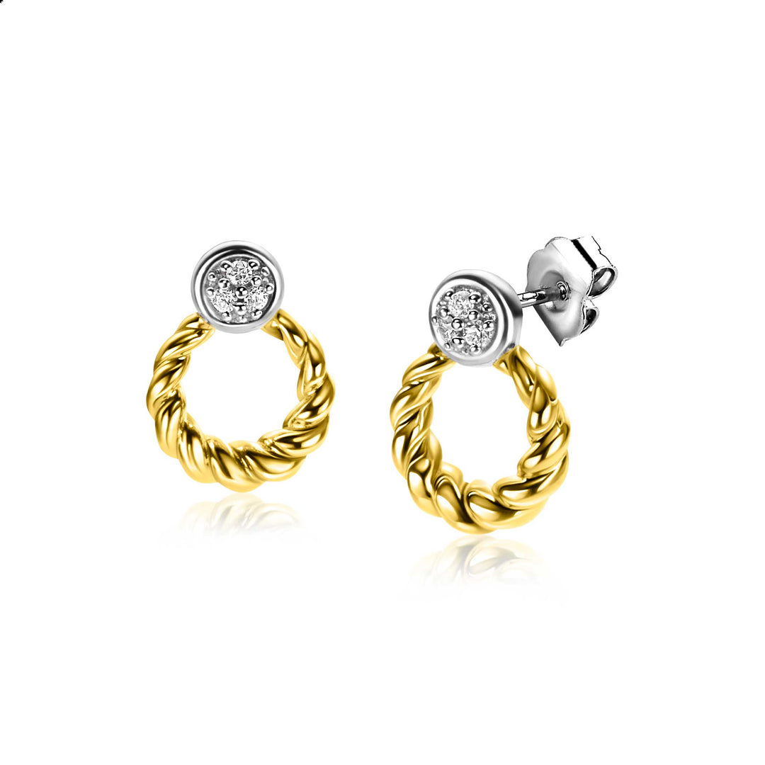 Zinzi Earrings Gold Plated Zio2390 Y