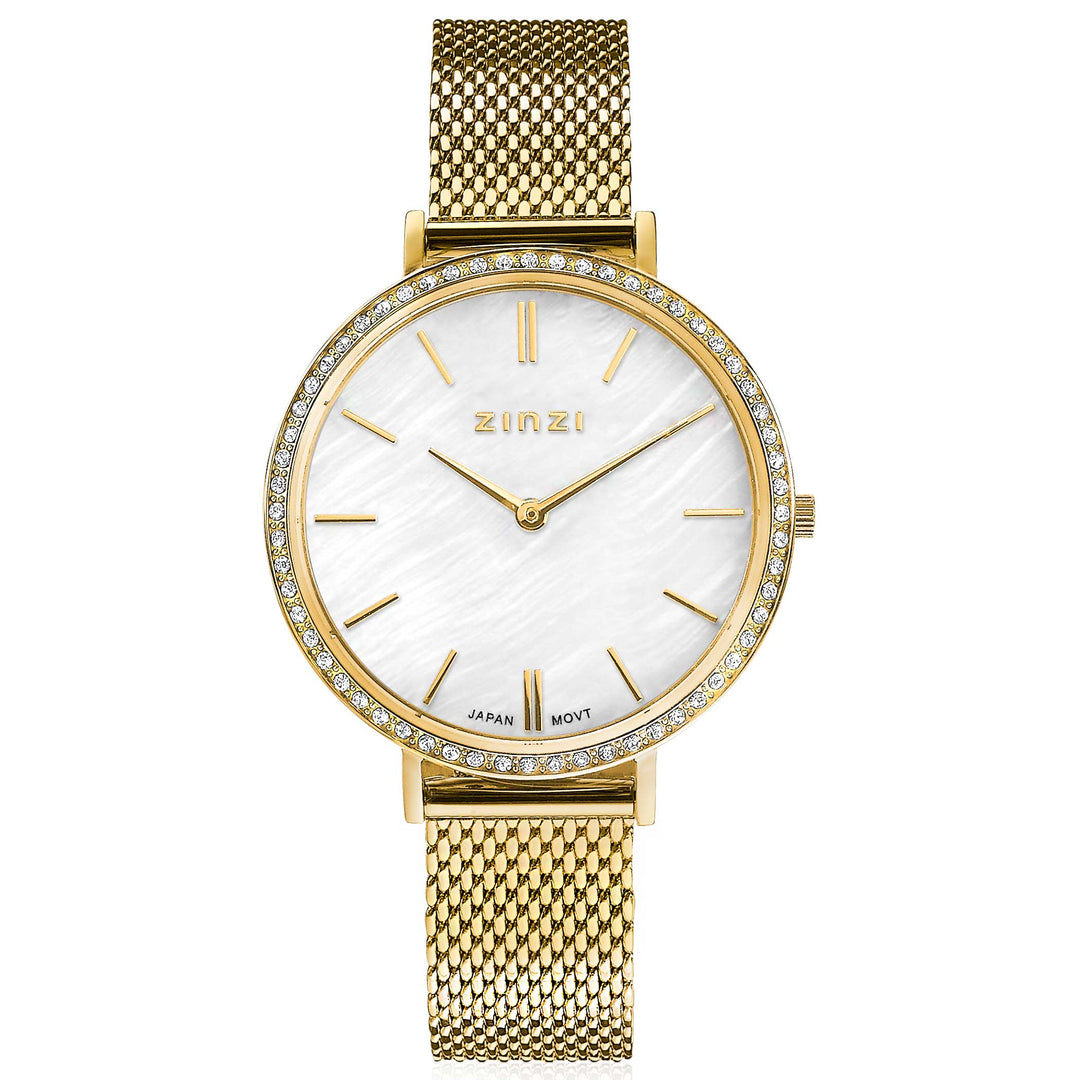 Zinzi Geelgoudkleurig Horloge Gold Plated Ziw1334