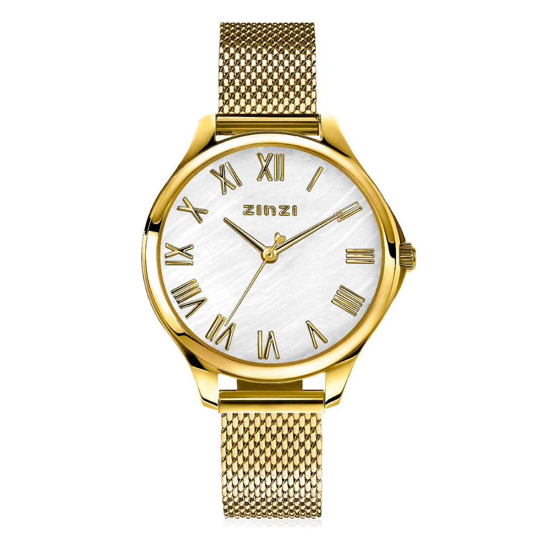 Zinzi Yellow Gold Colored Watch Gold Plated Ziw1134 M