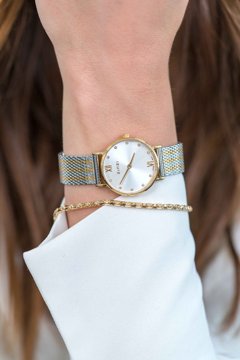 Zinzi Geelgoudkleurig Horloge Gold Plated Ziw633 Mb